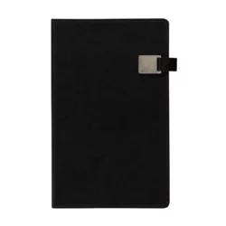 Siyah Mıknatıslı Termo Deri Ajanda