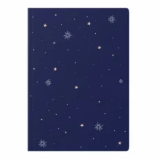 Lacivert Yıldız Desenli Defter