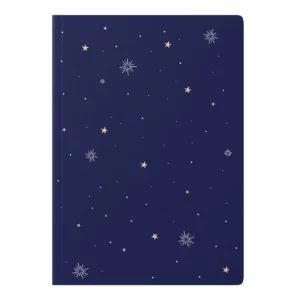 Lacivert Yıldız Desenli Defter