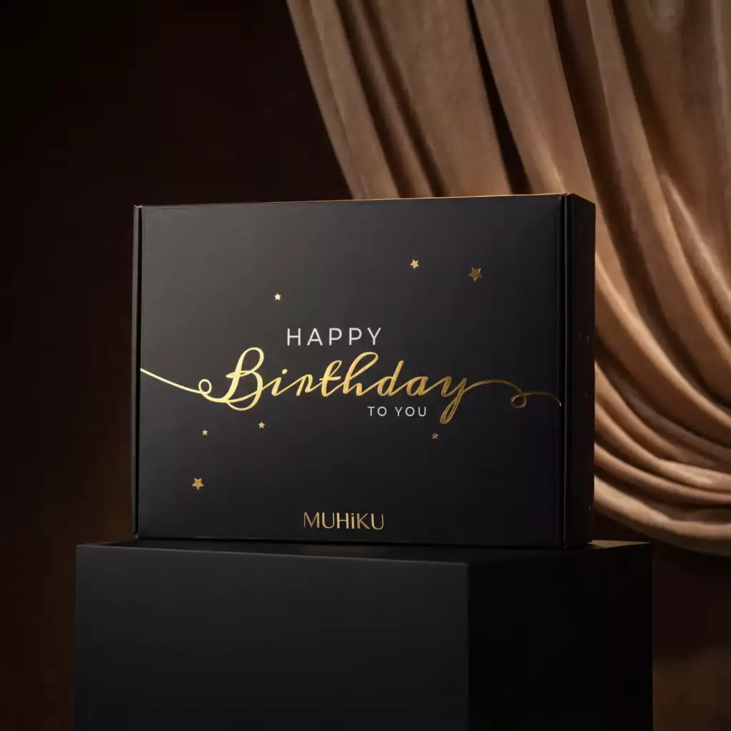 Gold Yaldızlı Happy Birthday Kutu Gold Yaldızlı Happy Birthday Kutu