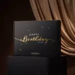 Gold Yaldızlı Happy Birthday Kutu