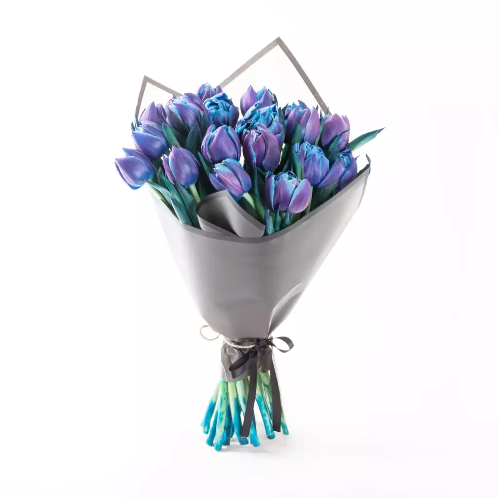 Galaxy of Love - Mavi Mor Renkli Lale Buketi Galaxy of Love - Mavi Mor Renkli Lale Buketi