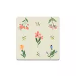 Renkli Çiçekli Taş Bardak Altlığı