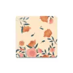 Çiçekli Taş Bardak Altlığı