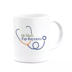 14 Mart Tıp Bayramı Özel Tasarım Kupa