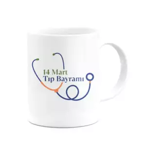 14 Mart Tıp Bayramı Özel Tasarım Kupa
