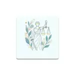 Adalet Figürlü Taş Bardak Altlığı