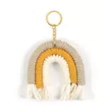 Gökkuşağı Makrome Anahtarlık - Grey