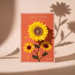 Yade Ayçiçeği Temalı Dekoratif Mum
