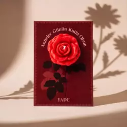 Yade Gül Temalı Dekoratif Mum