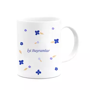 Çiçekli İyi Bayramlar Kupa