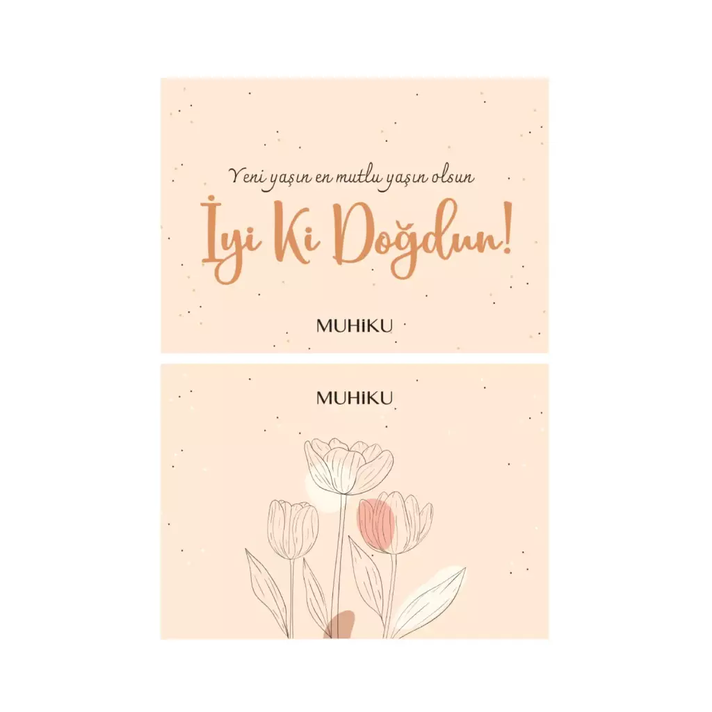Yaldızlı - Yaprak Desenli Doğum Günü Motto Kartı Yaldızlı - Yaprak Desenli Doğum Günü Motto Kartı