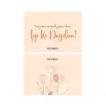 Yaldızlı - Yaprak Desenli Doğum Günü Motto Kartı