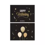 Yaldızlı - Happy Birthday Motto Kartı