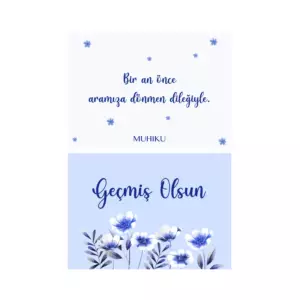 Renkli Geçmiş Olsun Motto Kartı