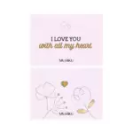 I Love You With My Hearth Motto Kartı