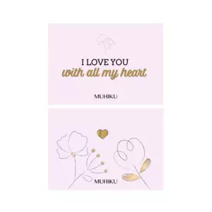 I Love You With My Hearth Motto Kartı