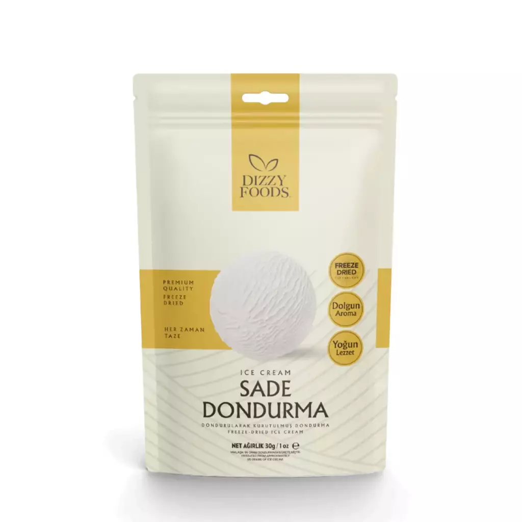 Dizzy Foods Dondurularak Kurutulmuş Sade Dondurma Dizzy Foods Dondurularak Kurutulmuş Sade Dondurma