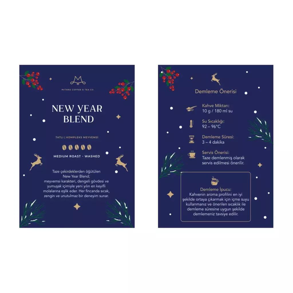 Lacivert New Year Blend Kahve - Bilgilendirme Kartı Lacivert New Year Blend Kahve - Bilgilendirme Kartı