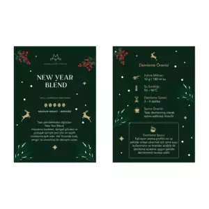 Yeşil New Year Blend Kahve - Bilgilendirme Kartı